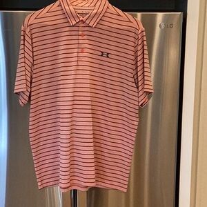 Under Armour XL Lite Orange and Gray Polo Shirt